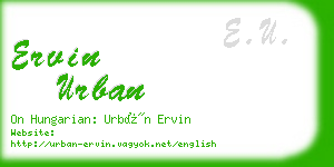 ervin urban business card